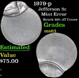 1979-p Jefferson Nickel 5c Grades Select Unc