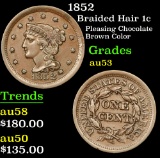 1852 Braided Hair Large Cent 1c Grades Select AU
