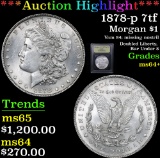 ***Auction Highlight*** 1878-p 7tf Morgan Dollar $1 Graded Choice+ Unc By USCG (fc)