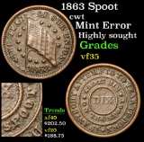 1863 Spoot Civil War Token 1c Grades vf++