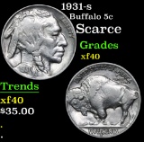 1931-s Buffalo Nickel 5c Grades xf