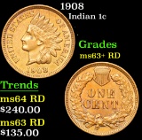 1908 Indian Cent 1c Grades Select+ Unc RD