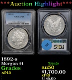 ***Auction Highlight*** PCGS 1892-s Morgan Dollar $1 Graded xf+ By PCGS (fc)