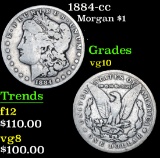 1884-cc Morgan Dollar $1 Grades vg+