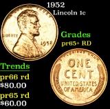 1952 Lincoln Cent 1c Grades Proof Choice Red