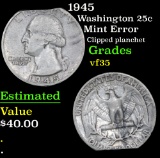 1945 Washington Quarter 25c Grades vf++