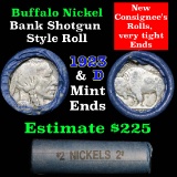 Buffalo Nickel Shotgun Roll in Old Bank Style Wrapper 1923 & d Mint Ends . .