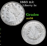 1883 n/c Liberty Nickel 5c Grades Choice AU/BU Slider