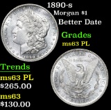 1890-s Morgan Dollar $1 Grades Select Unc PL