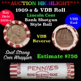 Mixed small cents roll;  VDB reverse  & 1909-s Key Date Lincoln Ends, Wow!