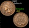 1907 Indian Cent 1c Grades xf+