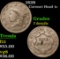 1828 Coronet Head Large Cent 1c Grades f details