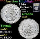 ***Auction Highlight*** 1894-s Morgan Dollar $1 Graded Choice AU By USCG (fc)