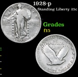 1928-p Standing Liberty Quarter 25c Grades f+