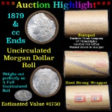 ***Auction Highlight*** Unc Shotgun roll Morgan dollars 1879 & 'cc' mint ends Corey Morgan $1 roll (