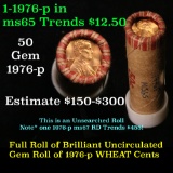 Full original shotgun roll of 1976-p Lincoln Cents 1c Uncirculated Condition
