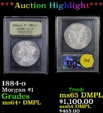 ***Auction Highlight*** 1884-o Morgan Dollar $1 Graded Choice Unc+ DMPL By USCG (fc)