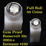 Proof 2004-s Roosevelt Dime 10c roll, 50 pieces (fc)