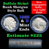 Buffalo Nickel Shotgun Roll in Old Bank Style Wrapper 1923 & d Mint Ends (fc)
