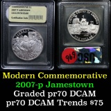 2007-p Jamestown Modern Commem Dollar $1 Graded GEM++ Proof Deep Cameo By USCG