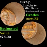 1977-p Lincoln Cent 1c Grades Choice Unc RB