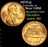 1970-p Lincoln Cent 1c Grades Choice+ Unc RD