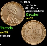 1919-s Lincoln Cent 1c Grades Choice AU