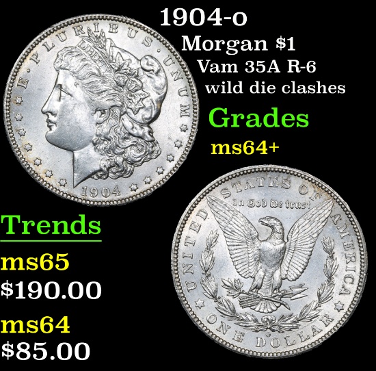 1904-o Morgan Dollar $1 Grades Choice+ Unc