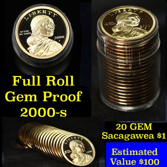 Proof 2000-s Sacagawea dollar roll $1, 20 pieces