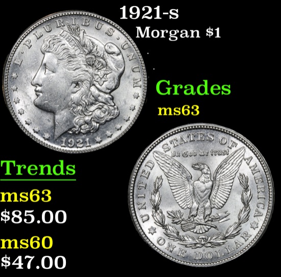 1921-s Morgan Dollar $1 Grades Select Unc