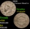 1818 . . Coronet Head Large Cent 1c Grades vf details