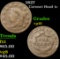 1827 . . Coronet Head Large Cent 1c Grades vg+