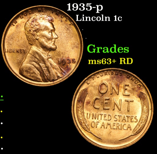 1935-p . . Lincoln Cent 1c Grades Select+ Unc RD
