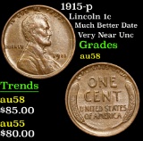 1915-p Much Better Date Very Near Unc Lincoln Cent 1c Grades Choice AU/BU Slider