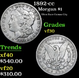 1892-cc Ultra Rare Carson City . Morgan Dollar $1 Grades vf++