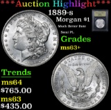 *Auction Highlight* 1889-s Much Better Date Semi PL Morgan Dollar $1 Graded Select+ Unc By USCG (fc)