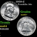 1959-d . . Franklin Half Dollar 50c Grades Select+ Unc