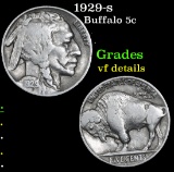 1929-s . . Buffalo Nickel 5c Grades vf details