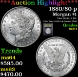 ***Auction Highlight*** 1880/80-p Morgan Dollar $1 Graded Choice Unc By USCG (fc)