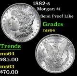 1882-s Semi Proof Like . Morgan Dollar $1 Grades Choice Unc
