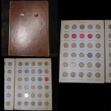 Near Complete Lincoln cent book 1941-1962, 56 coins . .