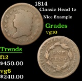 1814 Nice Example . Classic Head Large Cent 1c Grades vg+