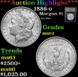 ***Auction Highlight*** 1886-o Key Date . Morgan Dollar $1 Graded Select Unc By USCG (fc)