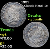 1832 . . Classic Head half cent 1/2c Grades vg details