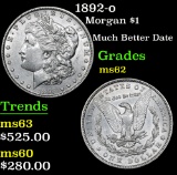 1892-o Much Better Date . Morgan Dollar $1 Grades Select Unc