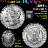 *Auction Highlight* 1894-o Key Date Outstanding luster Morgan Dollar $1 Graded Select Unc By USCG fc