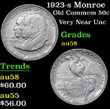1923-s Monroe . Very Near Unc Old Commem Half Dollar 50c Grades Choice AU/BU Slider