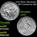 1925 Stone Mountain . . Old Commem Half Dollar 50c Grades Choice AU