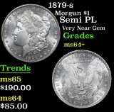 1879-s Semi PL Very Near Gem Morgan Dollar $1 Grades Choice+ Unc