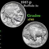 1917-p . . Buffalo Nickel 5c Grades xf